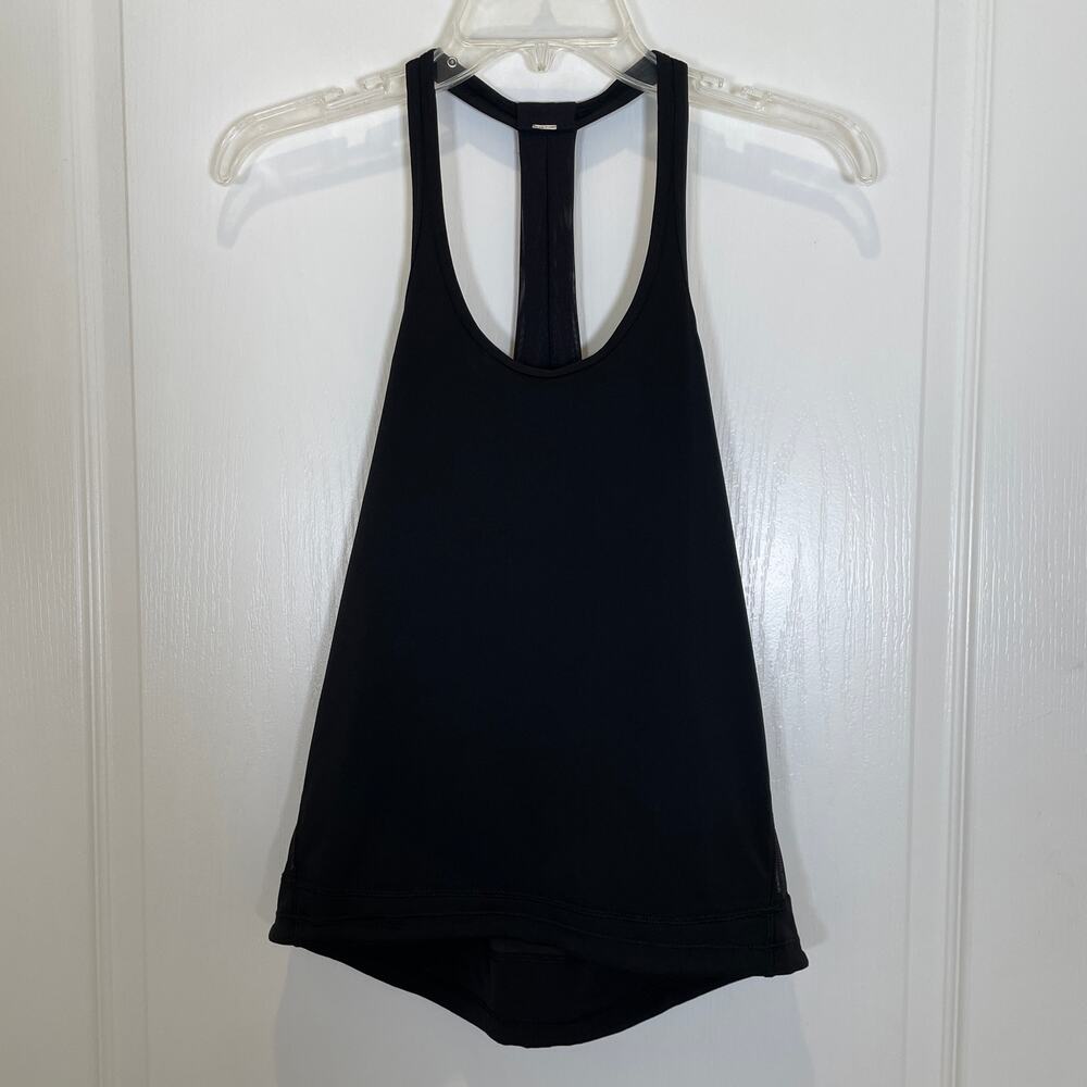 Lululemon Drop It Like It's Hot Tank Top Black Mesh Back Racerback Scoop 2 /‎ 4 - Picture 3 of 5